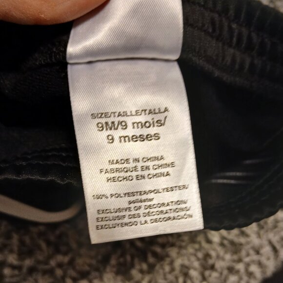 NWOT Infant Baby Adidas Running Track Suit Black & White Matching Set - Picture 9 of 9